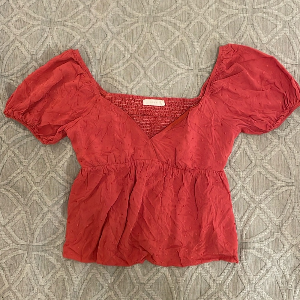 Babydoll polka dot blouse
